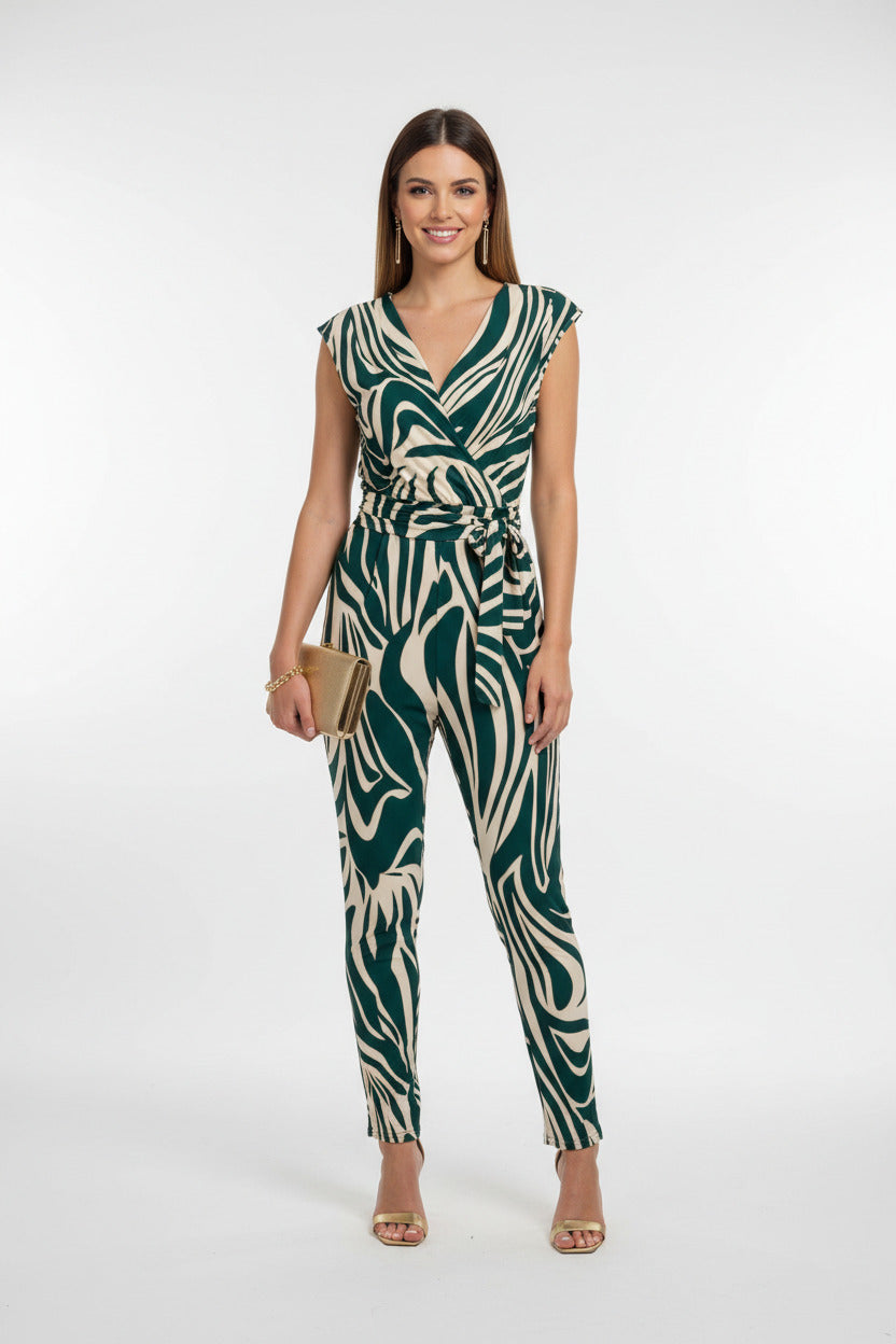 mono para invitada con estampado de zebra