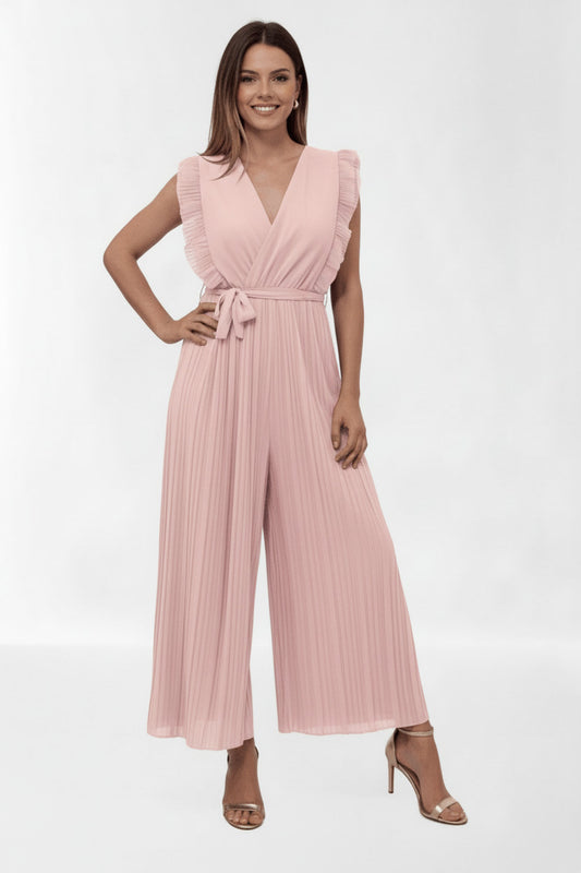 Mono de fiesta Narlai con Pantalón plisado Rosa U (38 40)