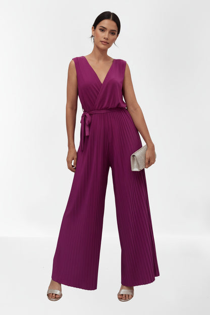 Mono de Fiesta Pantalón Plisado Bello Horizonte Magenta U (36 38 40) Licra