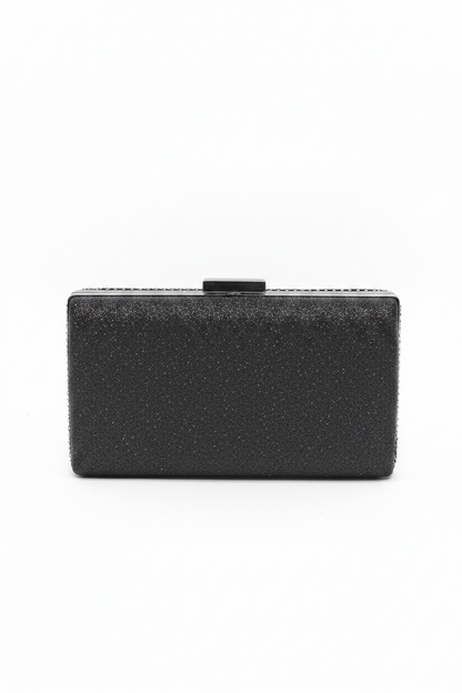 Clutch Negro con Brillos Incrustados