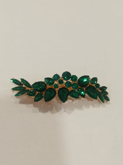 Pasador para peinados de Fiesta con pedrería Verde