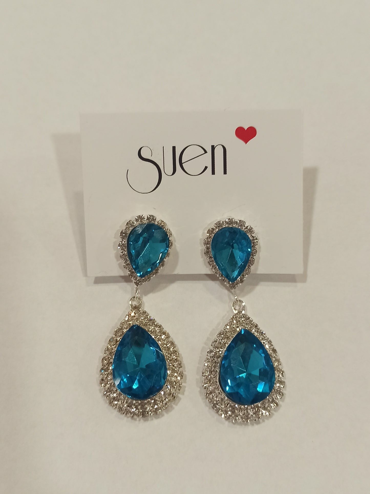 Pendientes de Fiesta Lágrima  con Cristales - Elegantes y Sofisticados