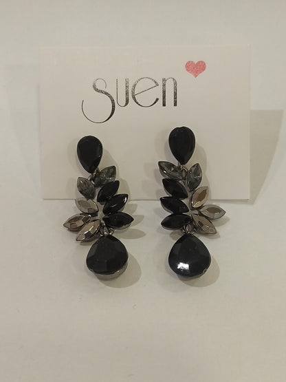 Pendientes de Pedrería Negra
