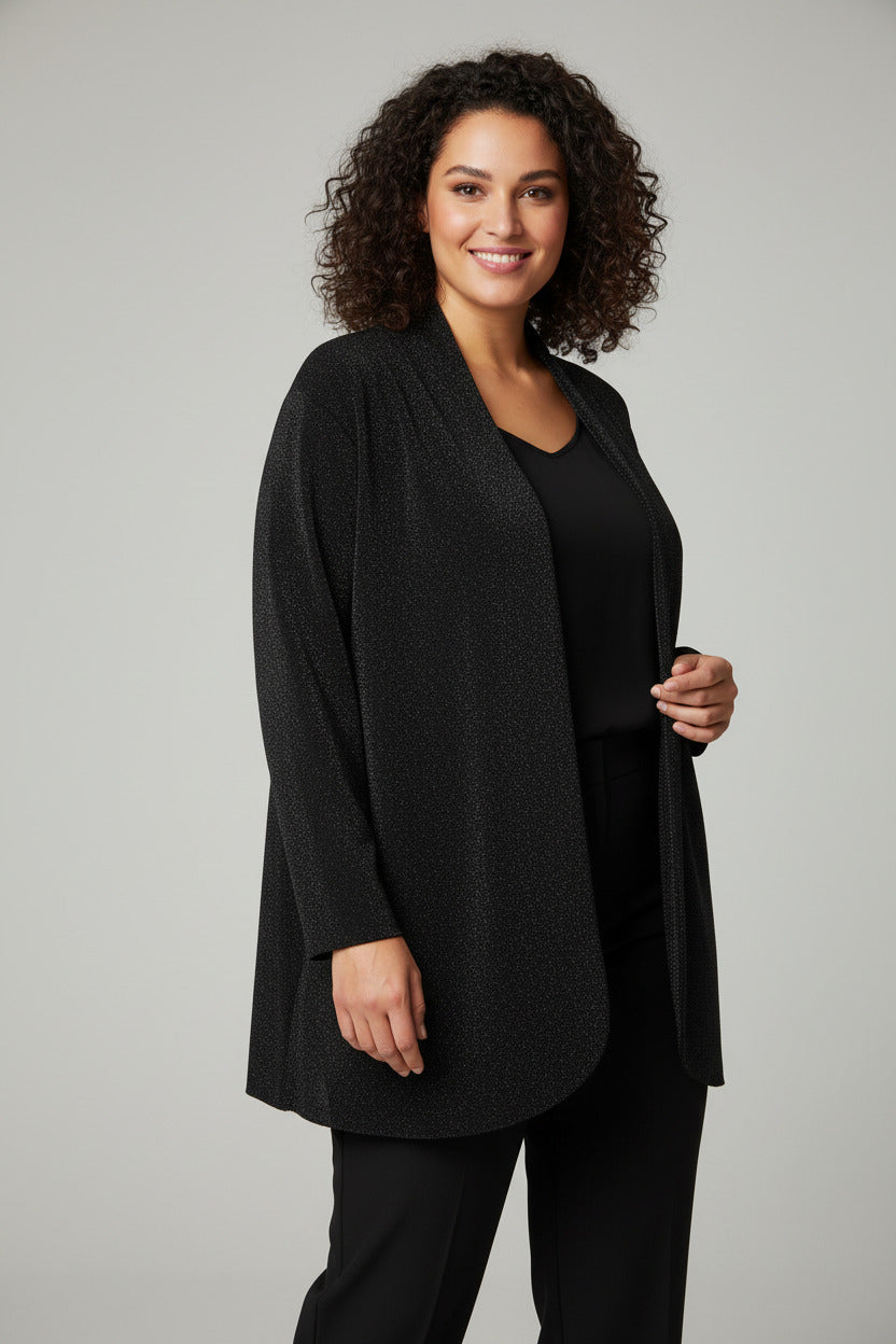Chaqueta Ligera con Brillos de Fiesta Negro SG (46 48 50)