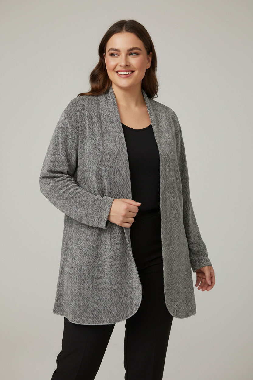 Chaqueta Ligera con Brillos de Fiesta Plata SG (46 48 50)