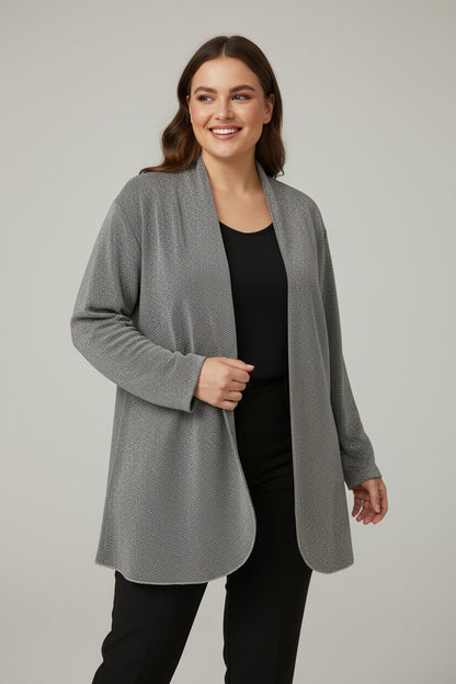 Chaqueta Ligera con Brillos de Fiesta Plata SG (46 48 50)