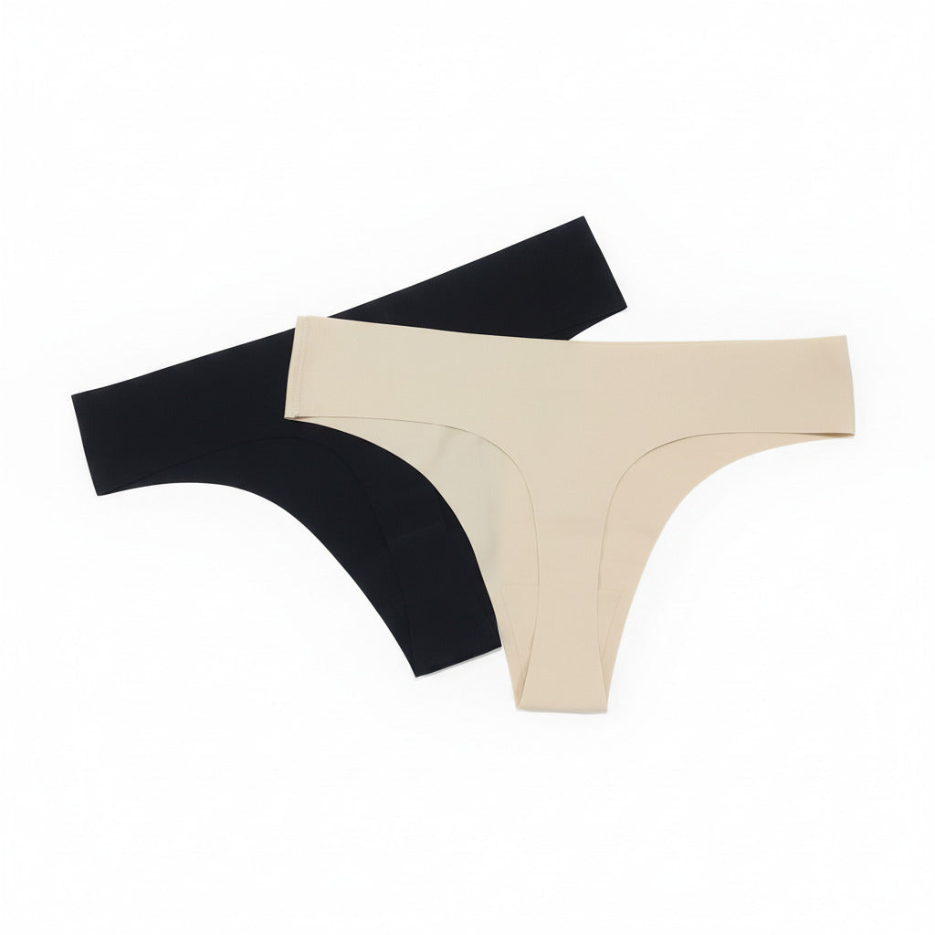 Pack 2 Tangas Invisibles Piel y Negro