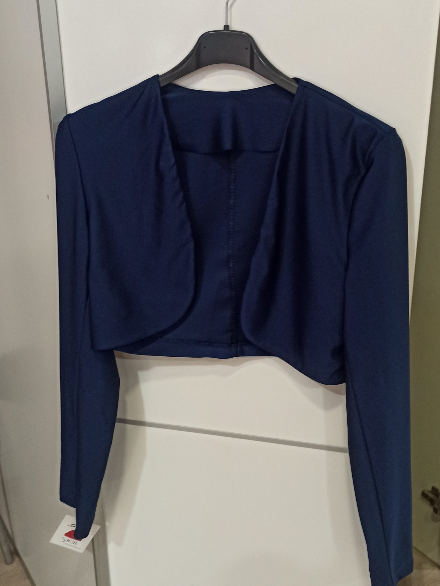 torera de fiesta satinada para vestidos marino vista frontal