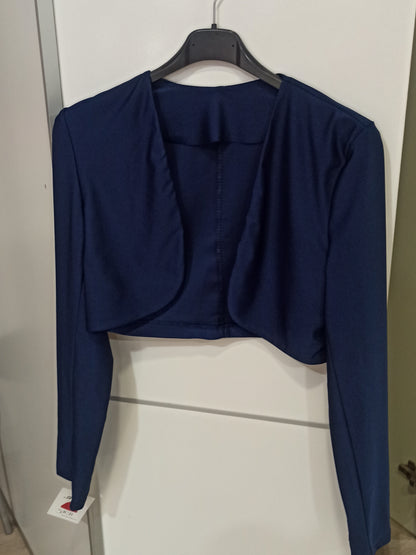 torera de fiesta satinada para vestidos marino vista frontal