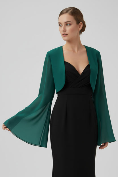 Torera de Gasa con Manga Campana Verde U (36 38)