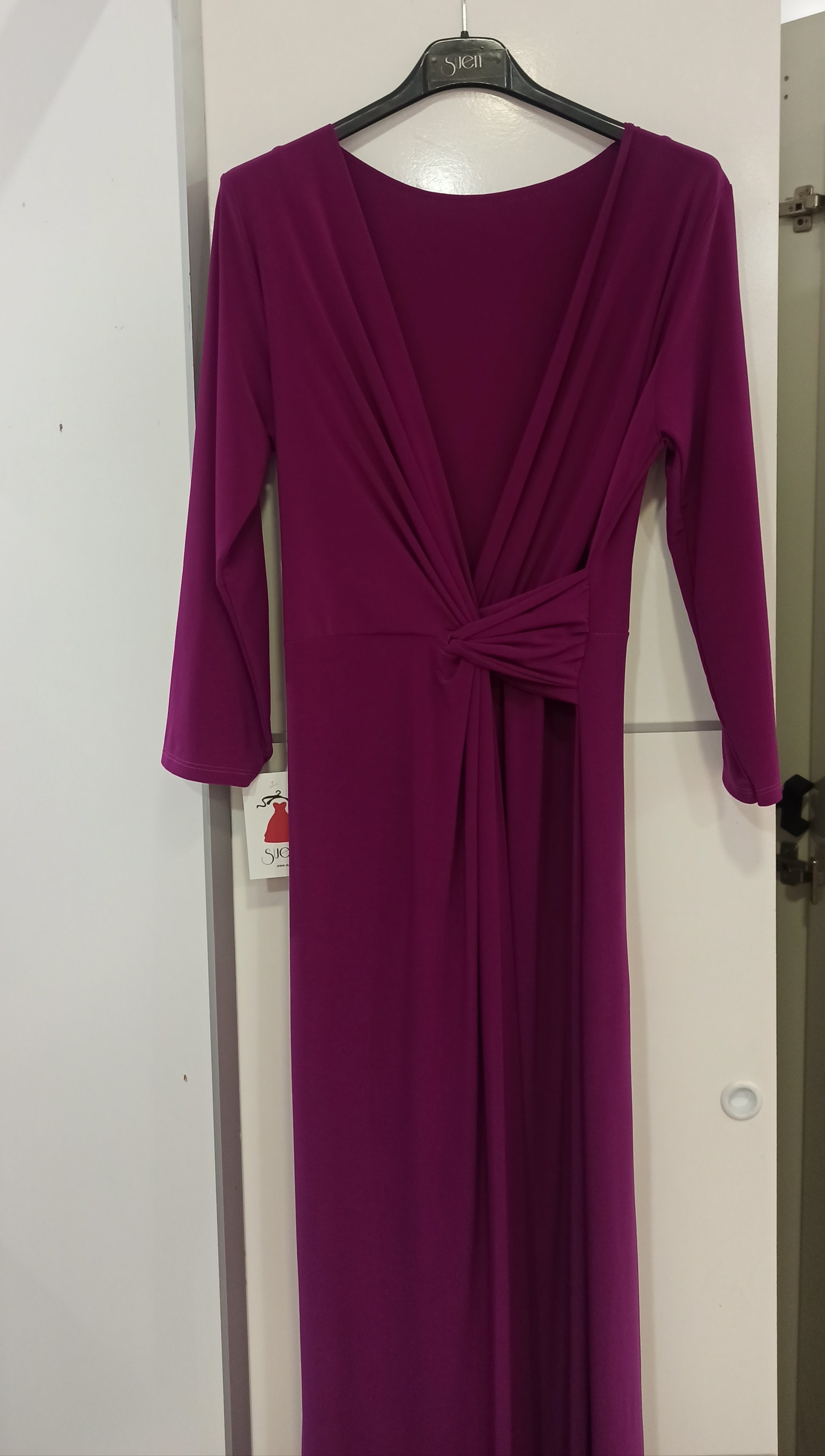 Vestido de Fiesta Largo Ruan - Manga Francesa y Abertura