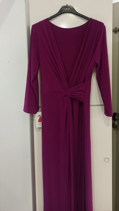 Vestido de Fiesta Largo Ruan - Manga Francesa y Abertura