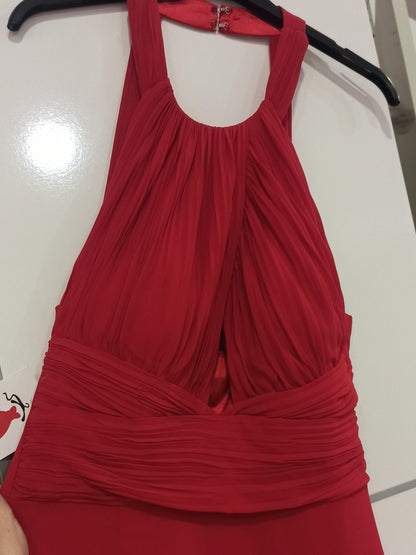 Vestido de Fiesta Largo Clovely - Escote Halter y Espalda Descubierta