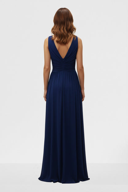 Vestido de Fiesta Largo Sidney - Escote Pico y Abertura Lateral