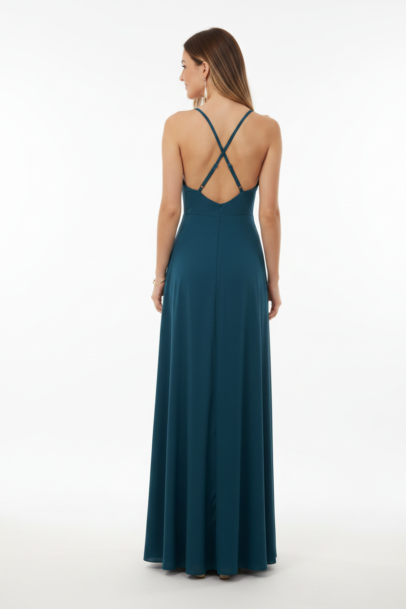 Long party dress with a slit in the skirt, Avignon