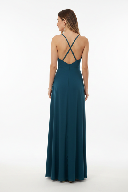 Long party dress with a slit in the skirt, Avignon