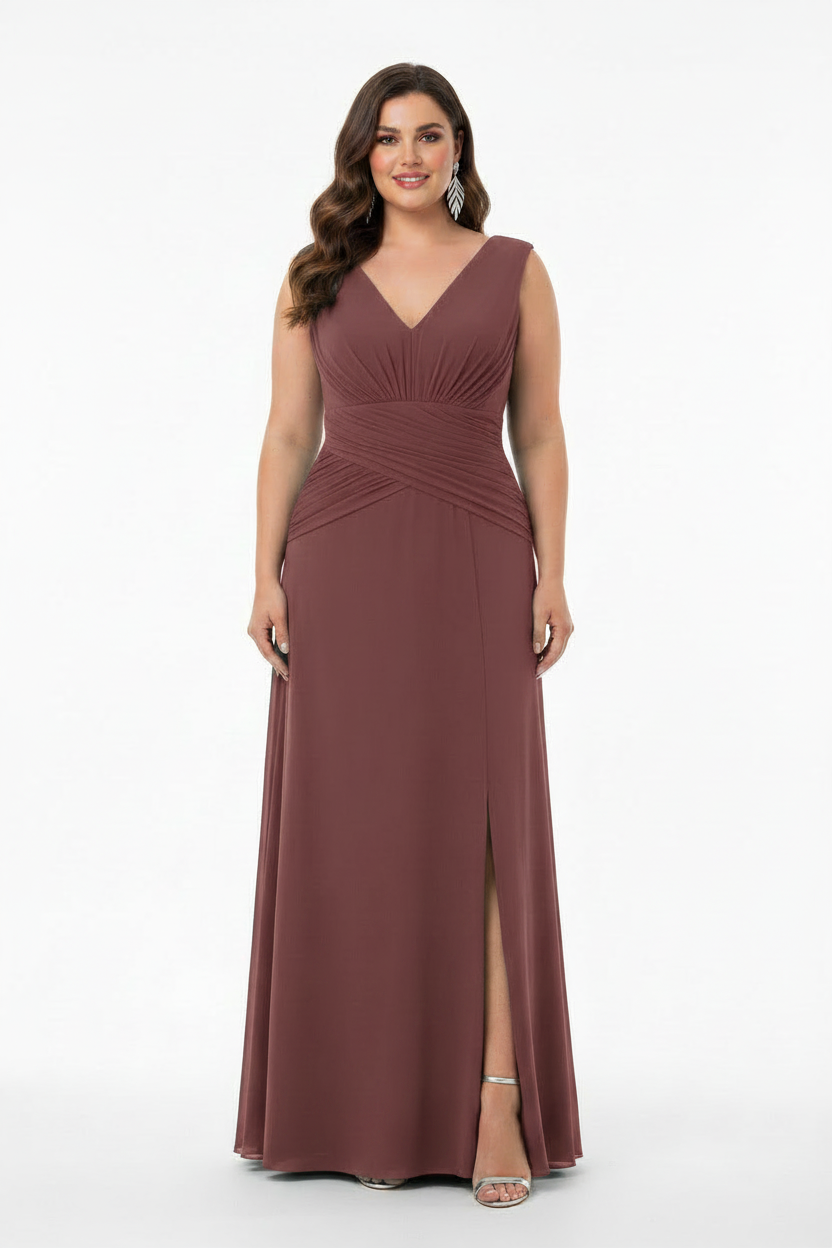 vestido fiesta color maquillaje talla grande