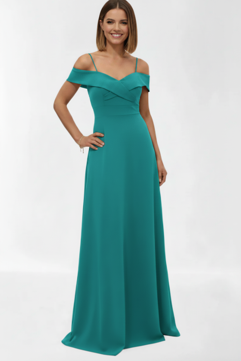 Vestido de fiesta largo Cannes-Escote bardot