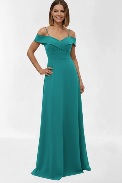Vestido de fiesta largo Cannes-Escote bardot