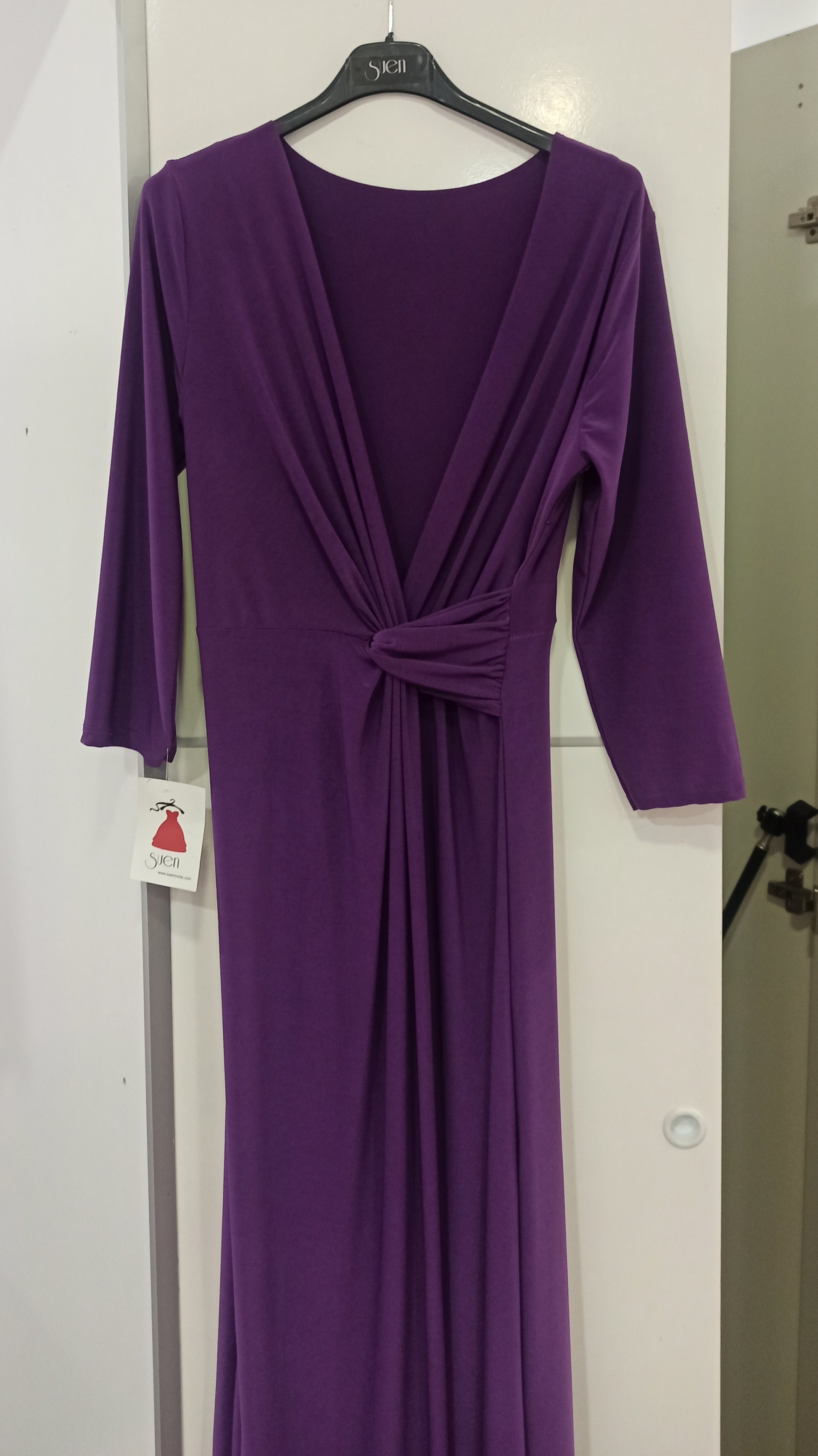 Vestido de Fiesta Largo Ruan - Manga Francesa y Abertura