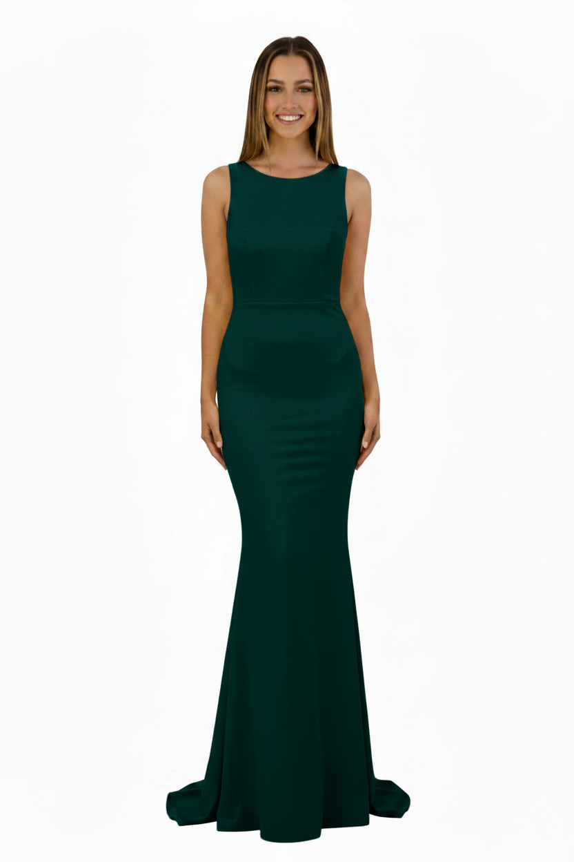 Vestido Sirena Nankín | Espalda Descubierta con Lazo