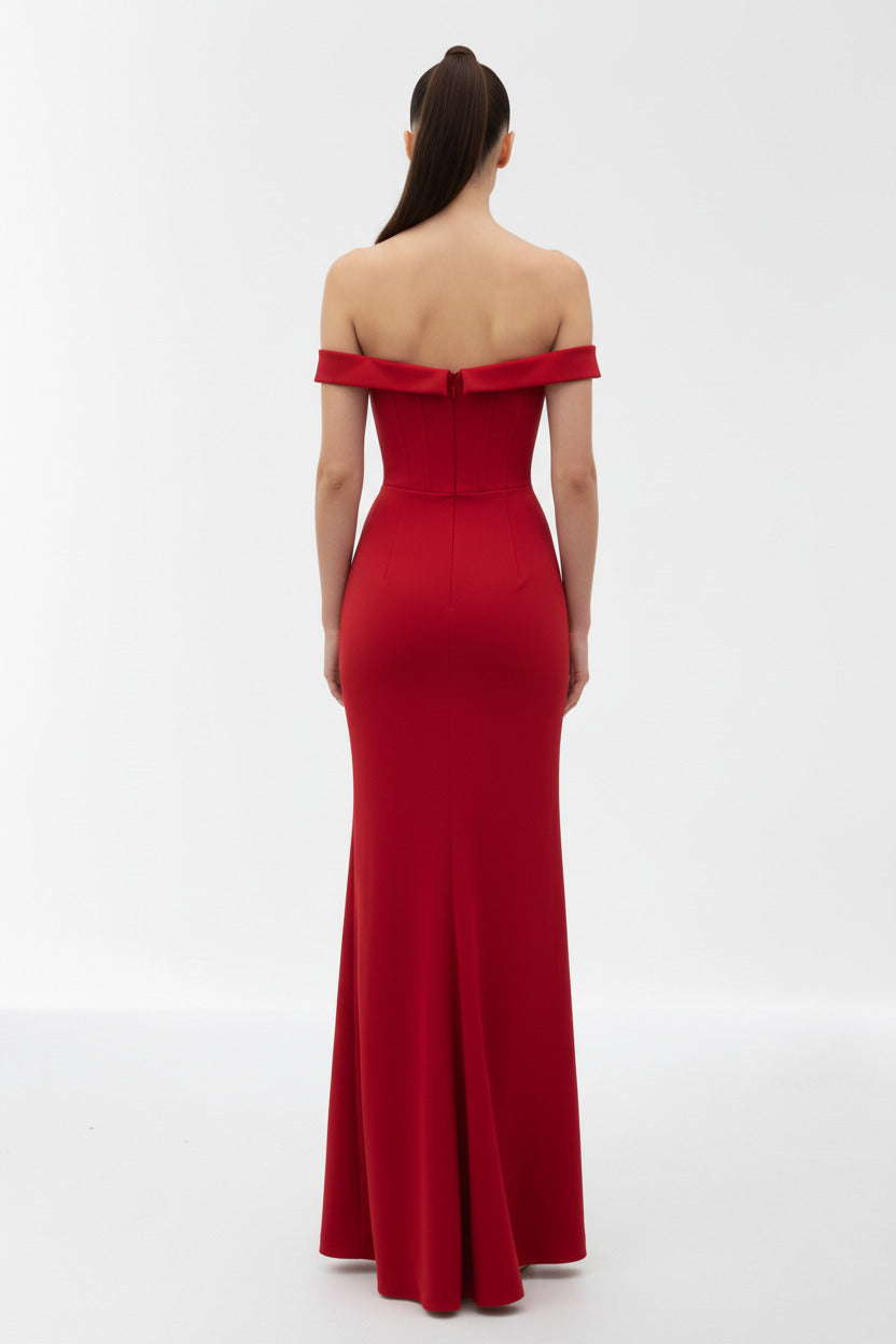 Vestido de Fiesta Largo Nashville - Sirena Escote Barco