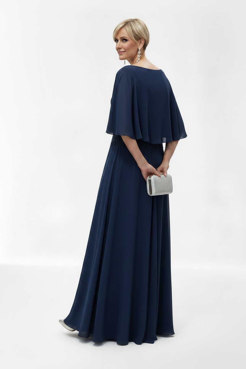 Vestido Villach Azul Marino - Espalda