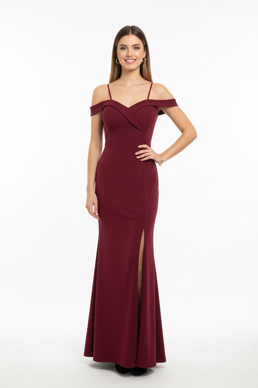 Vestido de Fiesta Largo Nashville - Sirena Escote Barco