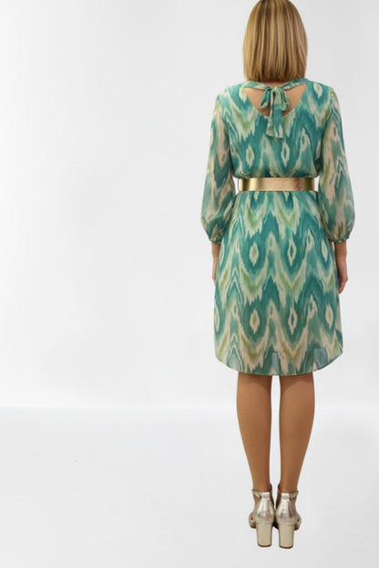 Vestido midi de fiesta estampado Maceió