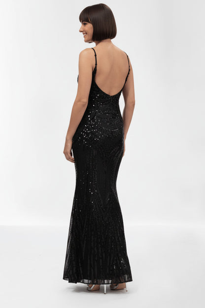 Vestido de Fiesta Sirena Wels - Lentejuelas y Escote en V
